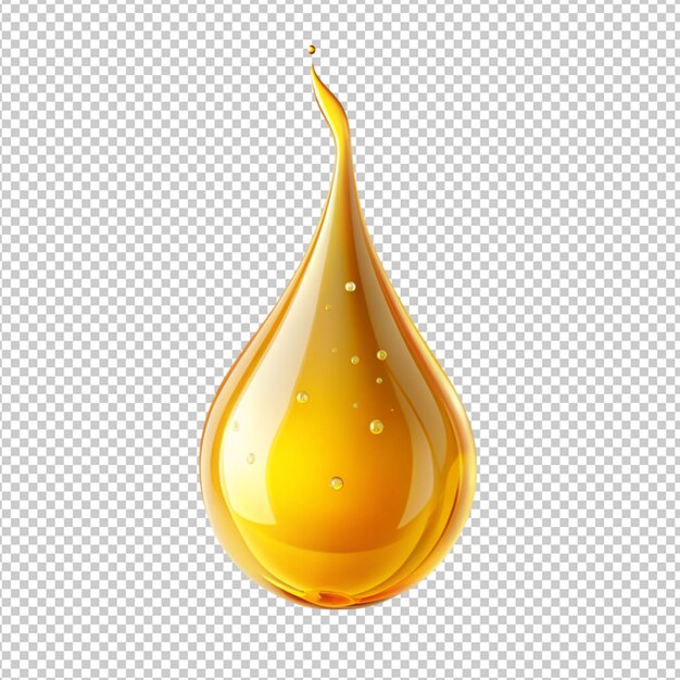 PSD a yellow of drop on transparent background