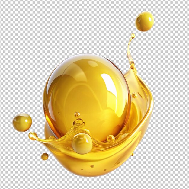 PSD a yellow of drop on transparent background