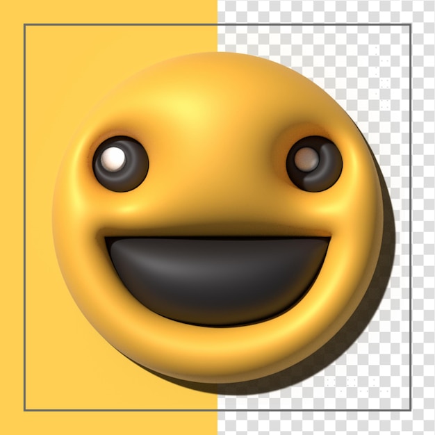 PSD emoji giallo amore emoticon volti con espressioni facciali icone emoji stilizzate 3d