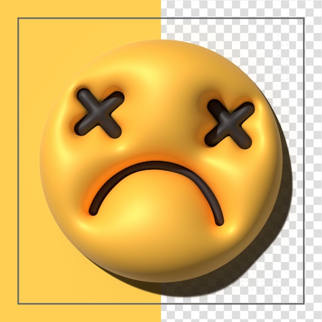 PSD yellow emoji  love emoticons faces with facial expressions 3d stylized emoji icons