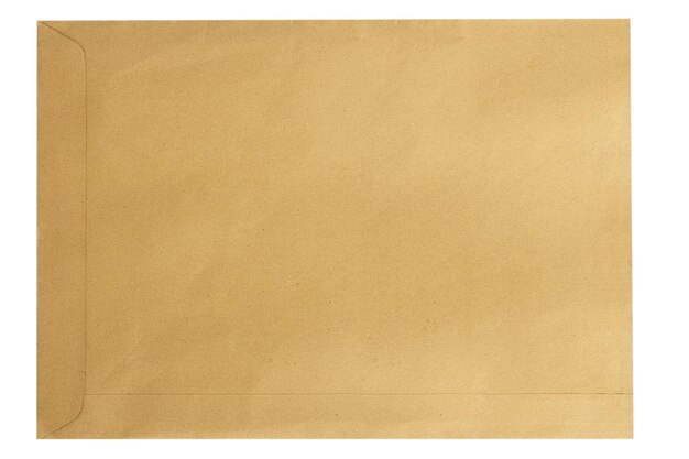 PSD yellow envelope on a blank background