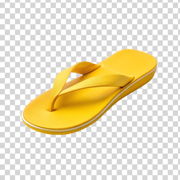 Yellow flip flops isolated on transparent background