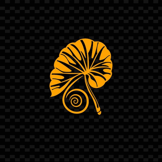 PSD fiore giallo su uno sfondo nero