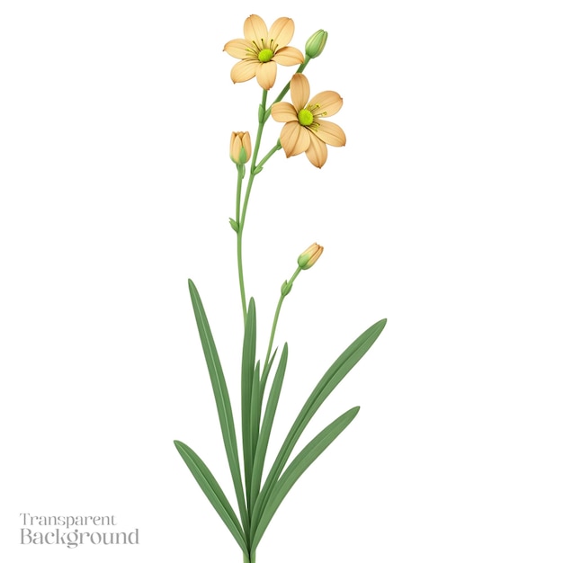 PSD yellow flower transparent background