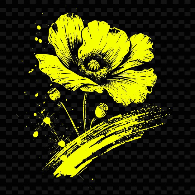 PSD yellow flower with a yellow background with a yellow flower