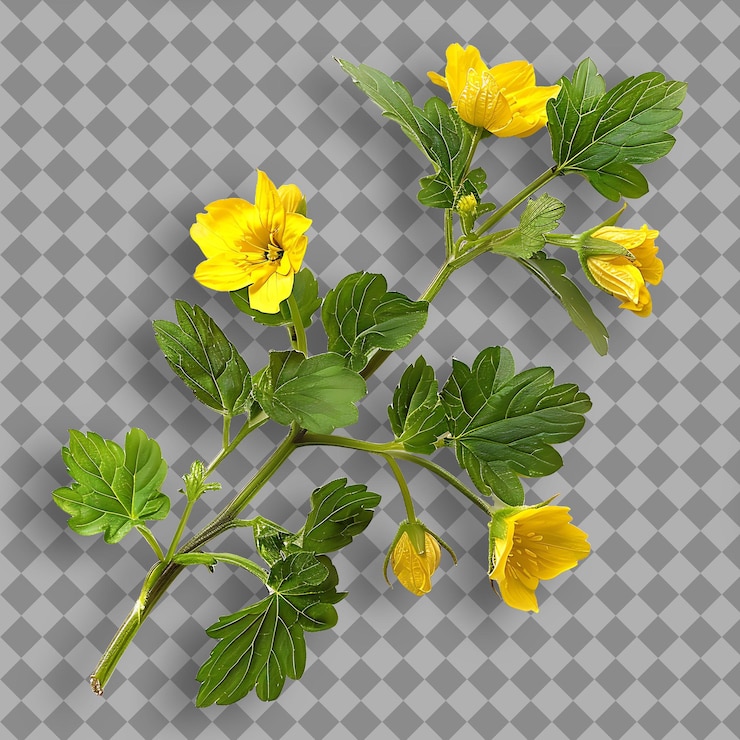 PSD 一個黃色花,上面有黃色花