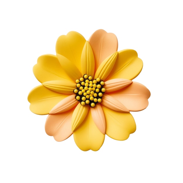 A yellow flower with a yellow flower in the middle