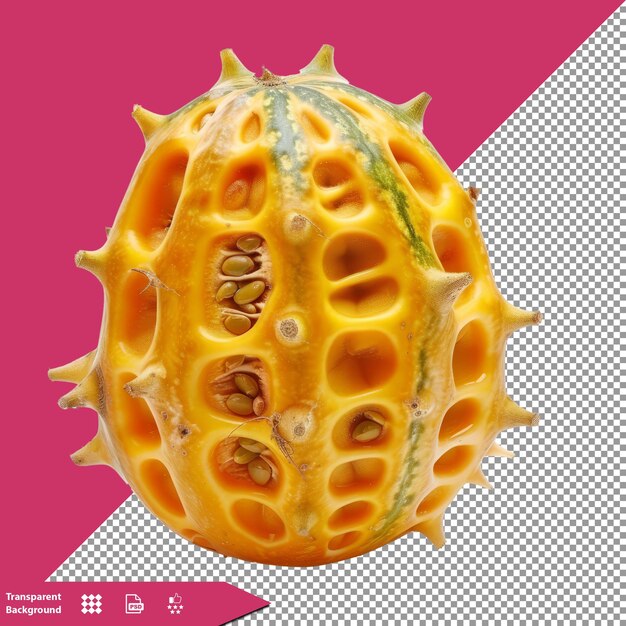 PSD a yellow fruit with the word  honey  on it