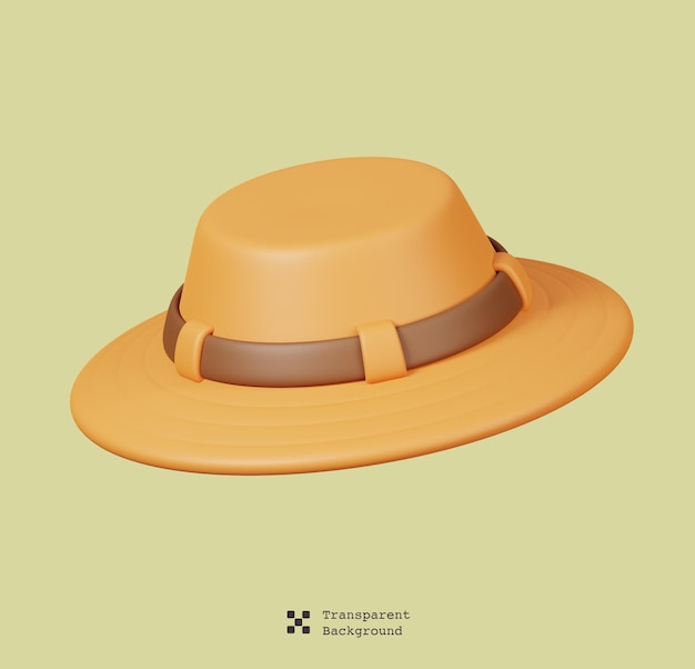 PSD a yellow hat with a brown band that says transperspurst background.