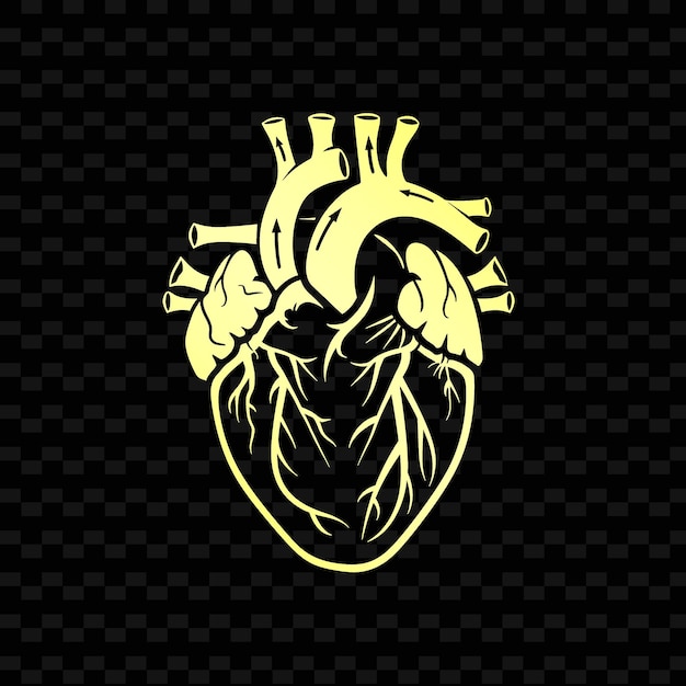 PSD a yellow heart with the word crown on it