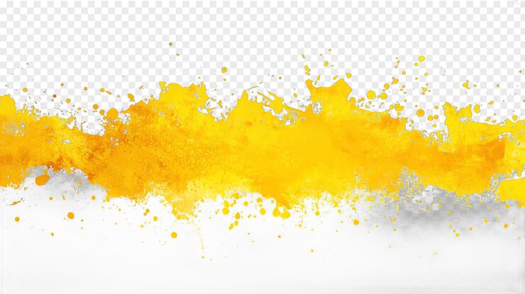 PSD yellow isolated on a transparent background