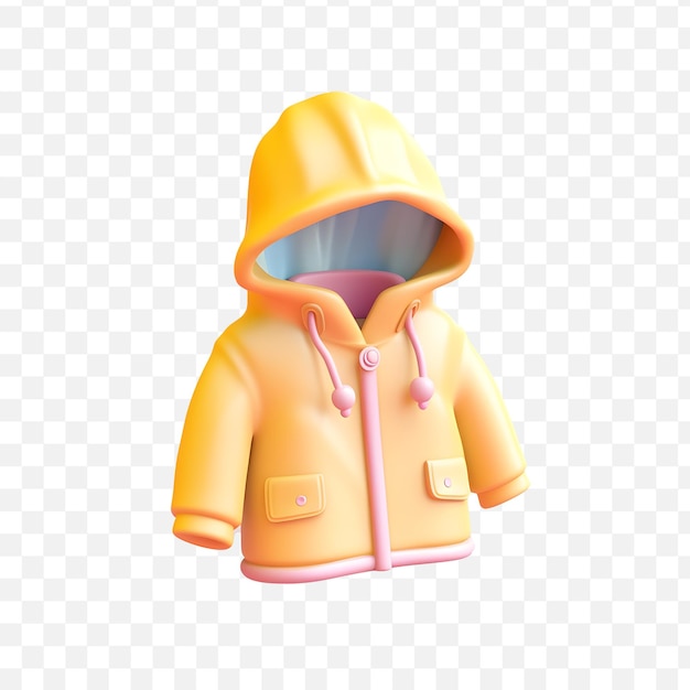 A yellow jacket with a hood