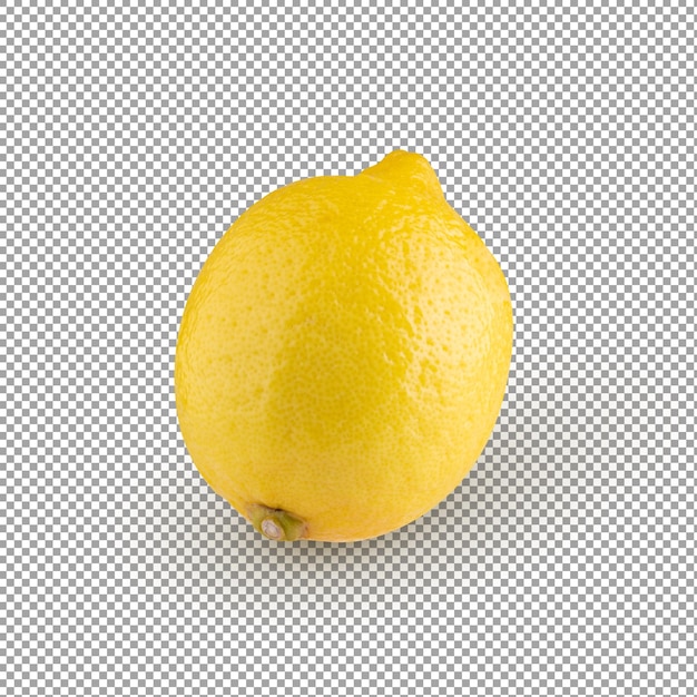 PSD yellow lemon isolated on alpha background