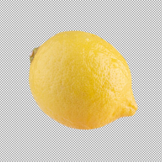 PSD yellow lemon isolated on alpha background