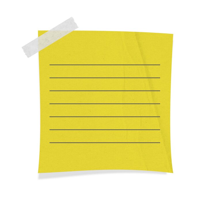 PSD yellow lined sticky note