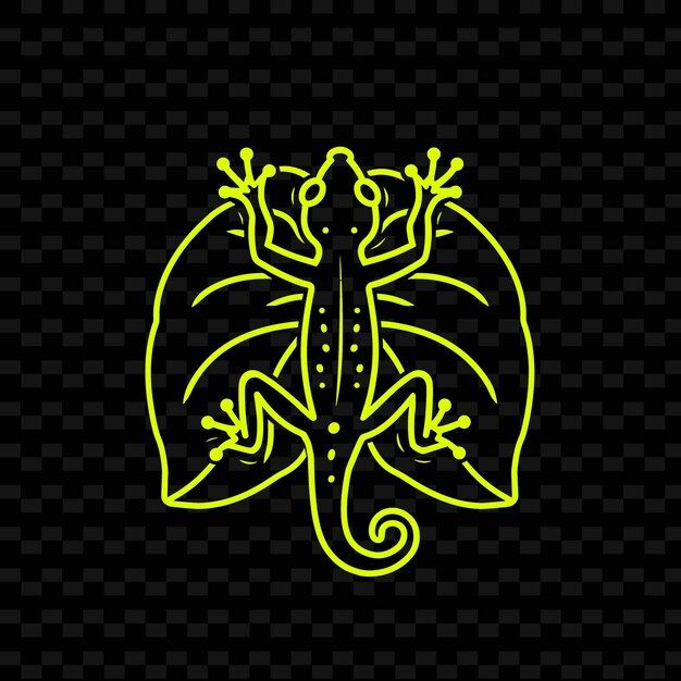 PSD a yellow logo with a lizard on it