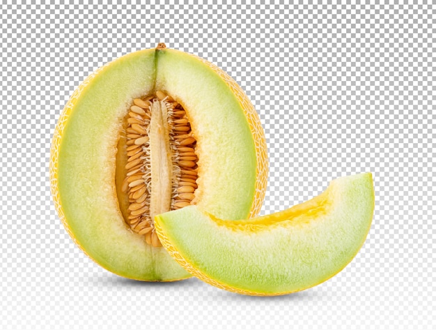 PSD yellow melon isolated