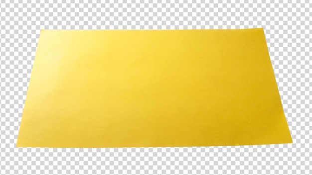 Carta gialla isolata su sfondo trasparente
