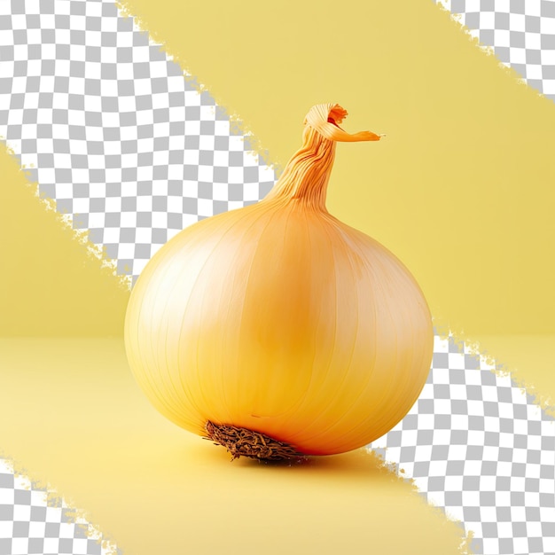 PSD yellow onion against transparent background