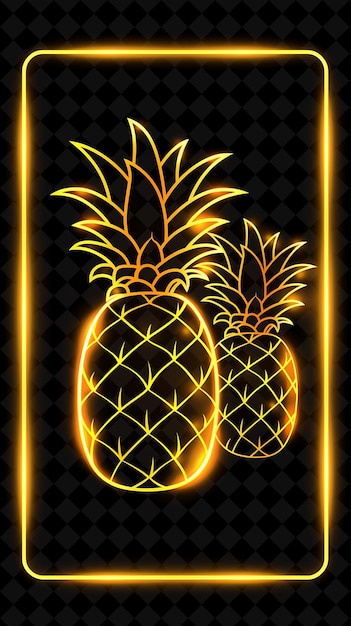PSD a yellow and orange display of pineapples