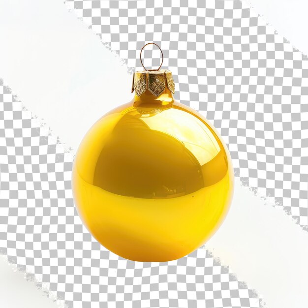 PSD a yellow ornament that has a ball on it