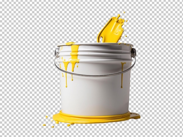 Yellow paint bucket