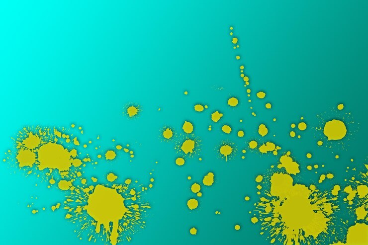 PSD yellow paint light blue background