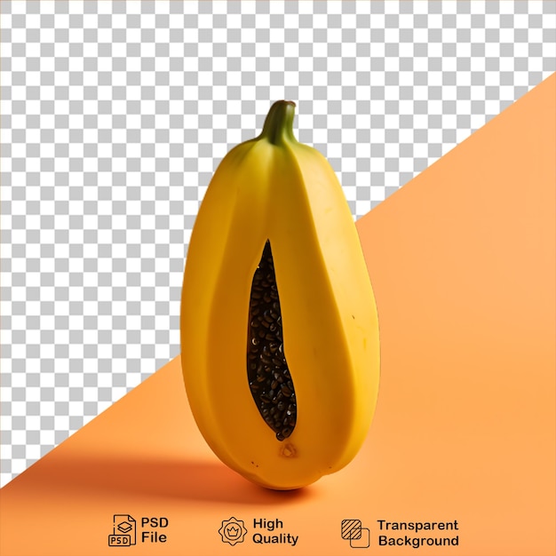 Yellow papaya isolated on transparent background include png file