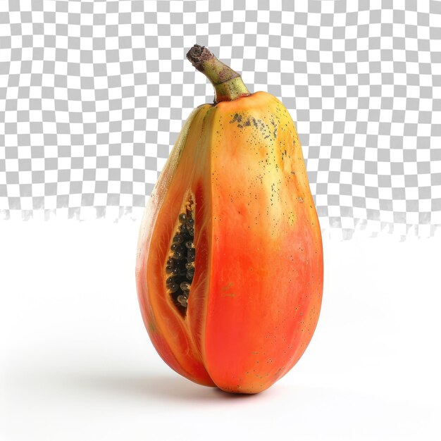 PSD una papaya gialla con la parola 