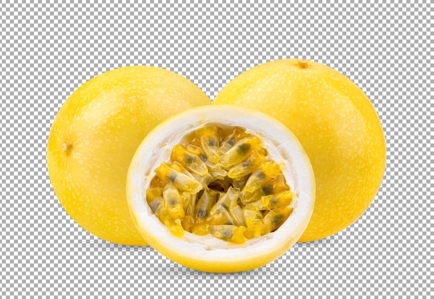 Yellow passion fruit on alpha layer