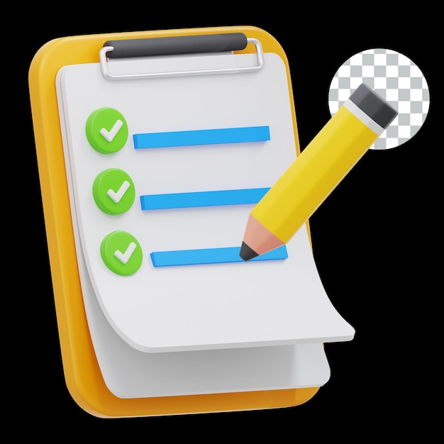 a yellow pencil is on top of a clipboard with green and white checkers