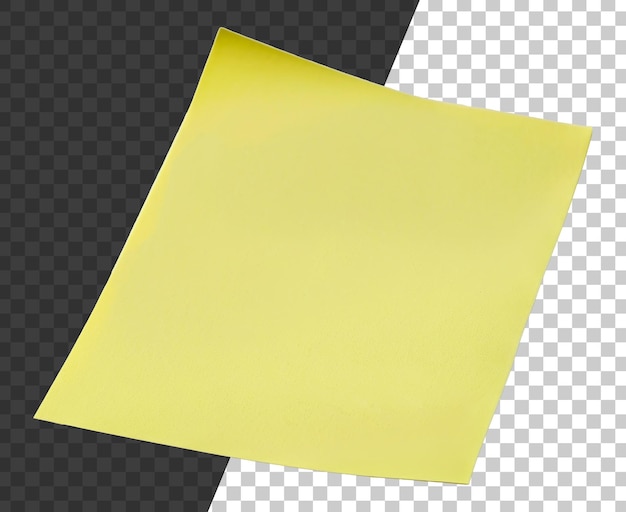 PSD a yellow piece of paper stock png