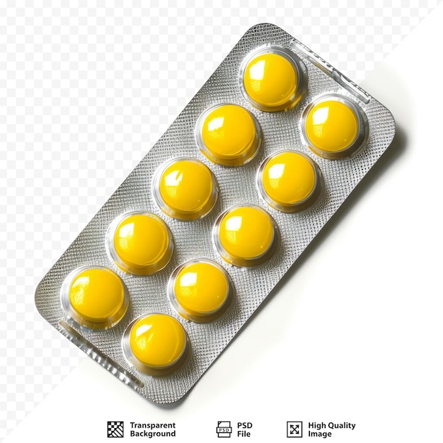 PSD yellow pills in blister pack