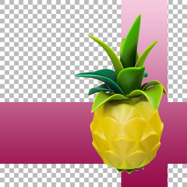 PSD yellow pineapples for design element