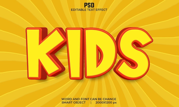 A yellow poster that says kids on it