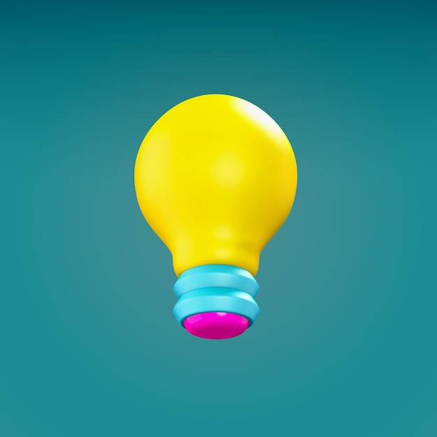 Yellow Power Lamp Lightbulb Vector icon