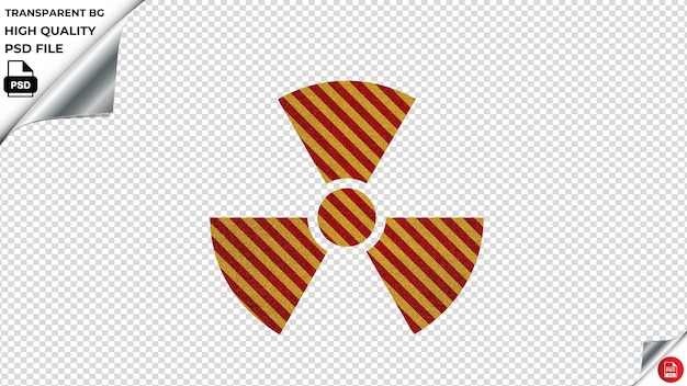PSD a yellow and red warning sign for a nuclear attack