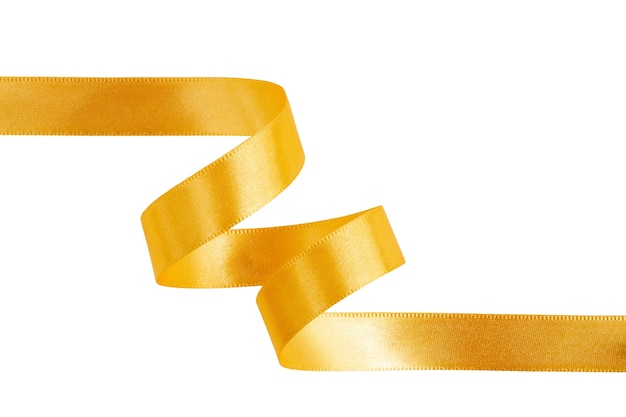 Yellow ribbon isolated