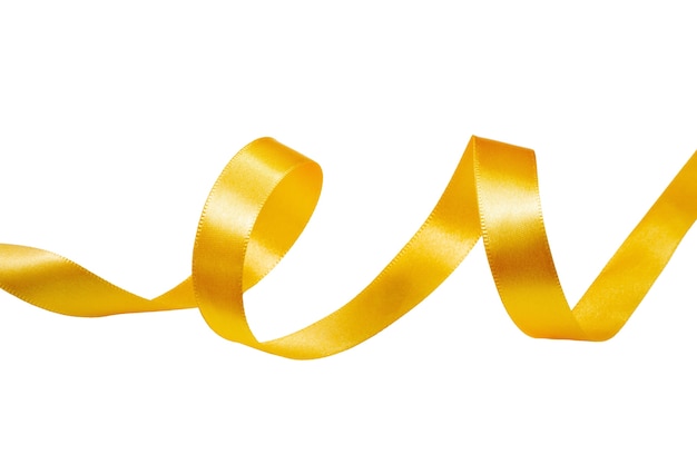 PSD yellow ribbon isolated