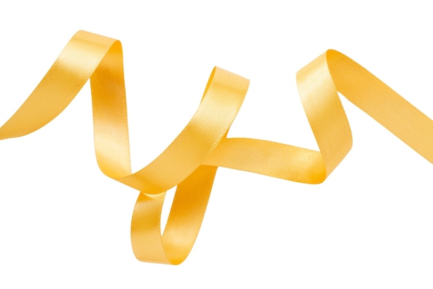 Yellow ribbon isolated