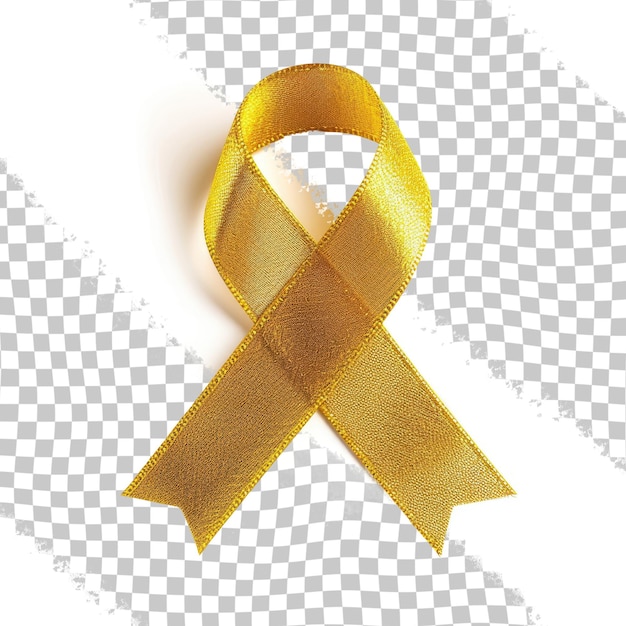 PSD a yellow ribbon with a symbol of the year on it