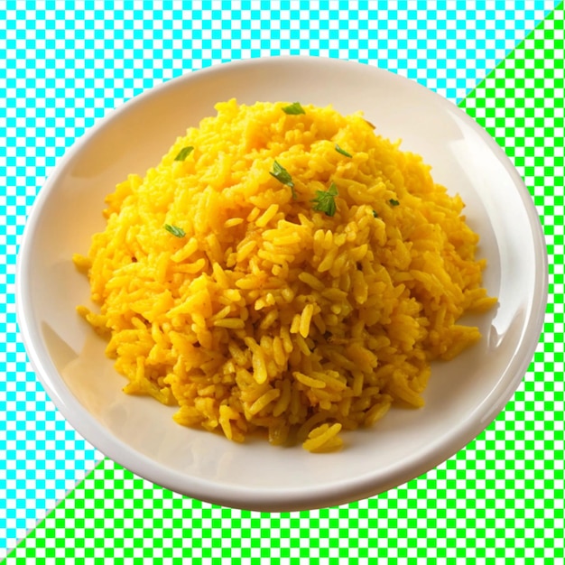 yellow rice on transparent background