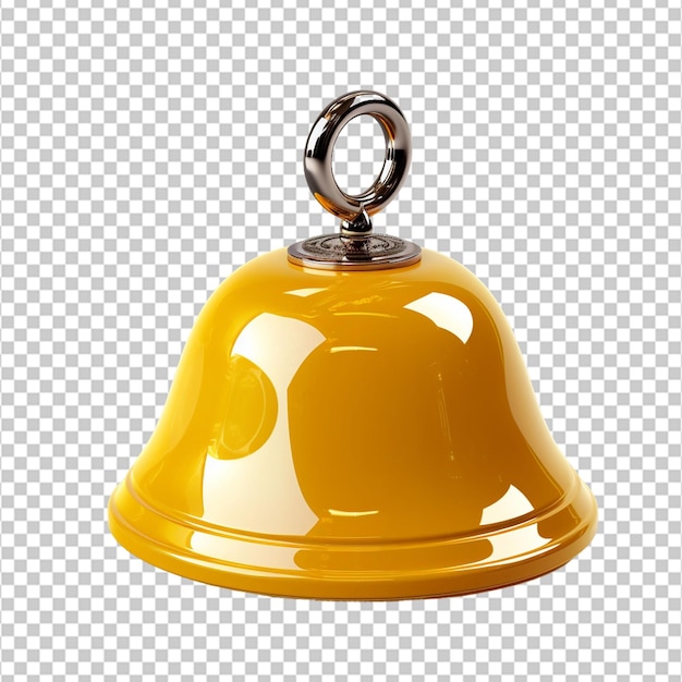 PSD yellow ring bell with transparent background