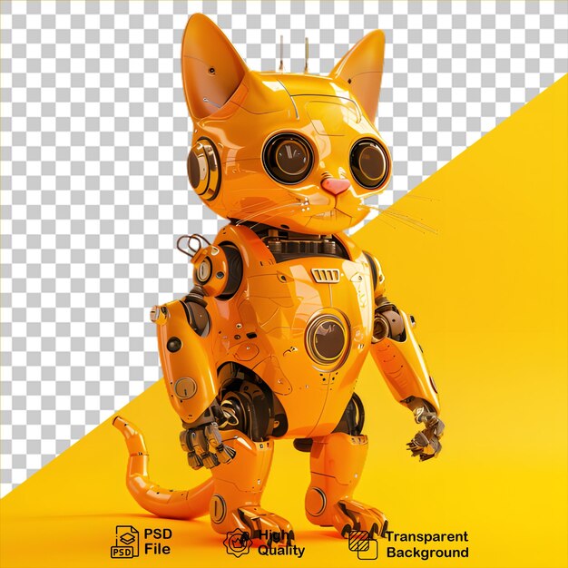 PSD yellow robot cat png include image