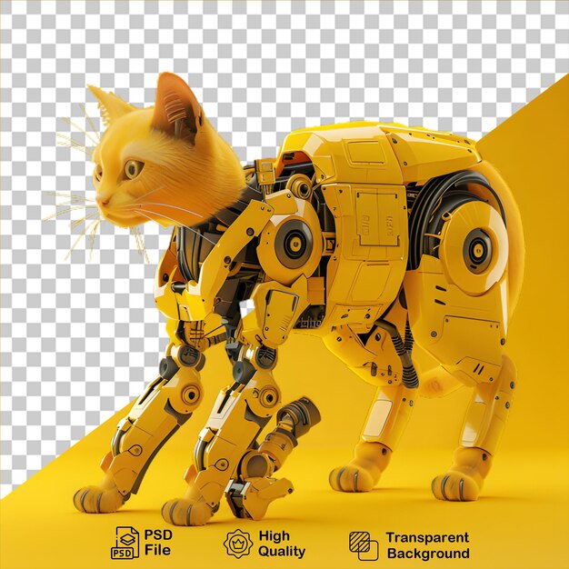 PSD yellow robot cat png include image