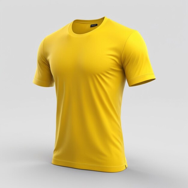 PSD maglietta gialla psd su sfondo bianco