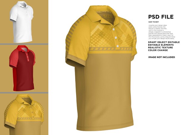 PSD a yellow shirt with a pattern on it