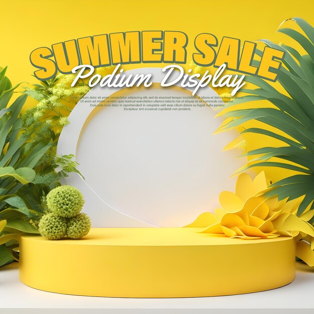 A yellow sign that says summer sale