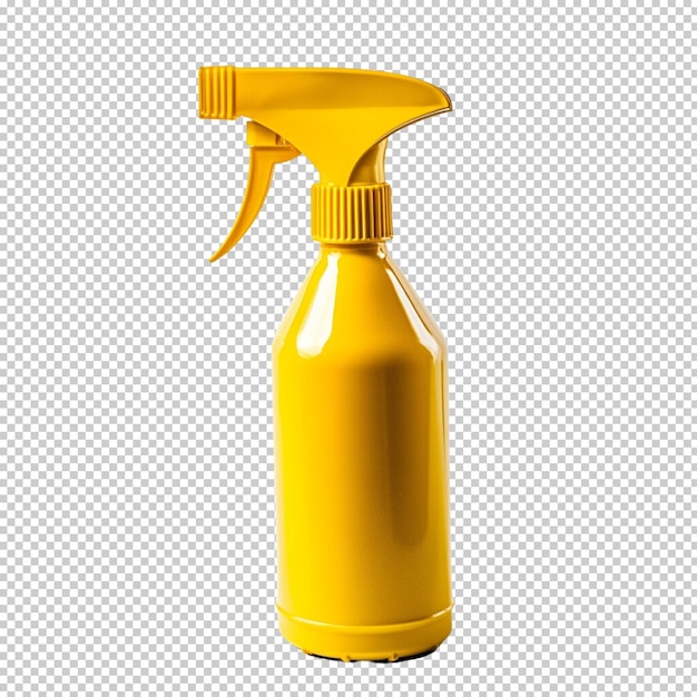 Yellow Spray Bottle isolated on transparent background