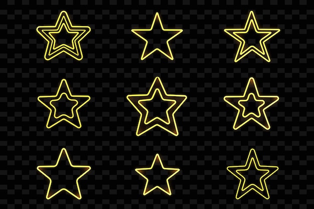 Yellow stars on a black background free vector